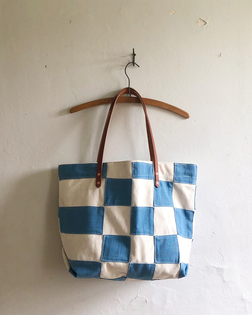 PATCHWORK TOTE LARGE - CORNFLOWER